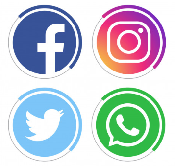 redes sociales logo circular